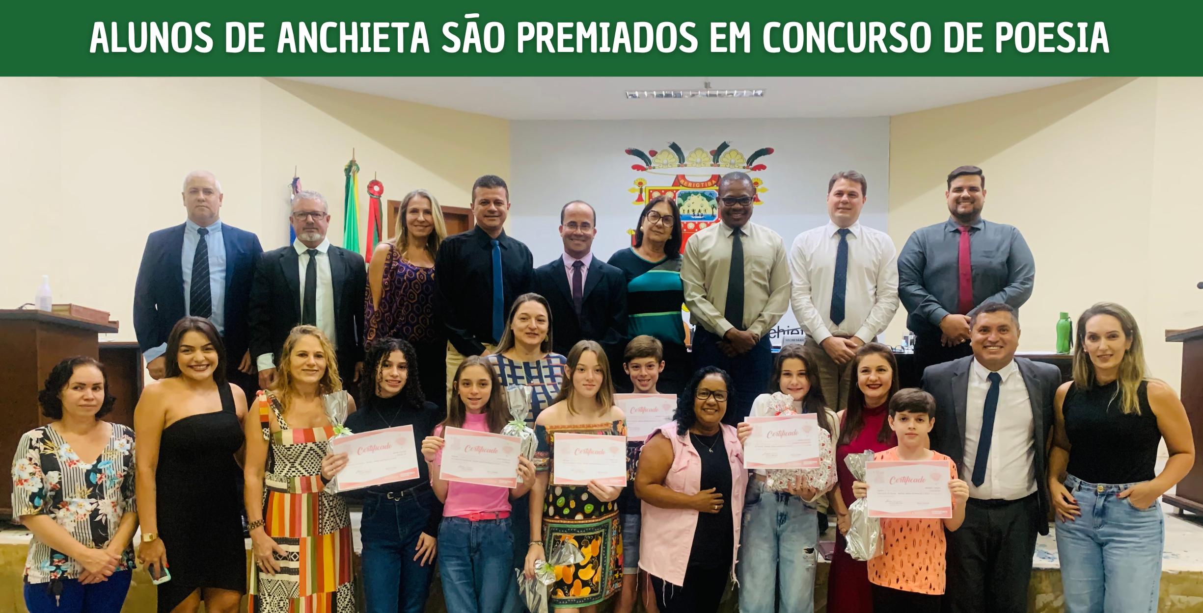 NOTÍCIA: Alunos de Anchieta são premiados em concurso de poesia