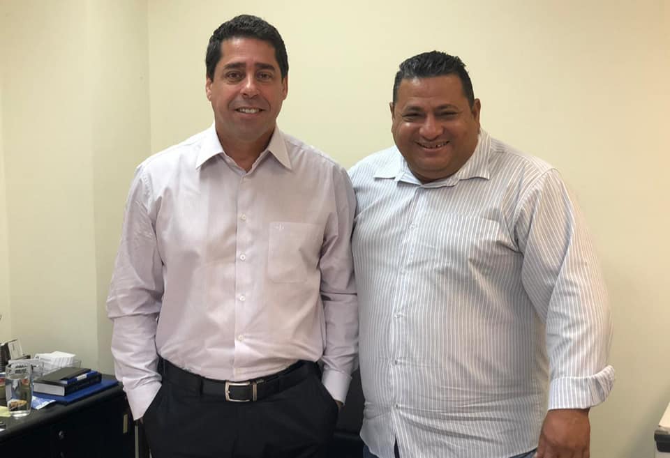 Presidente Cleber Pombo e deputado estadual Marcelo Santos  