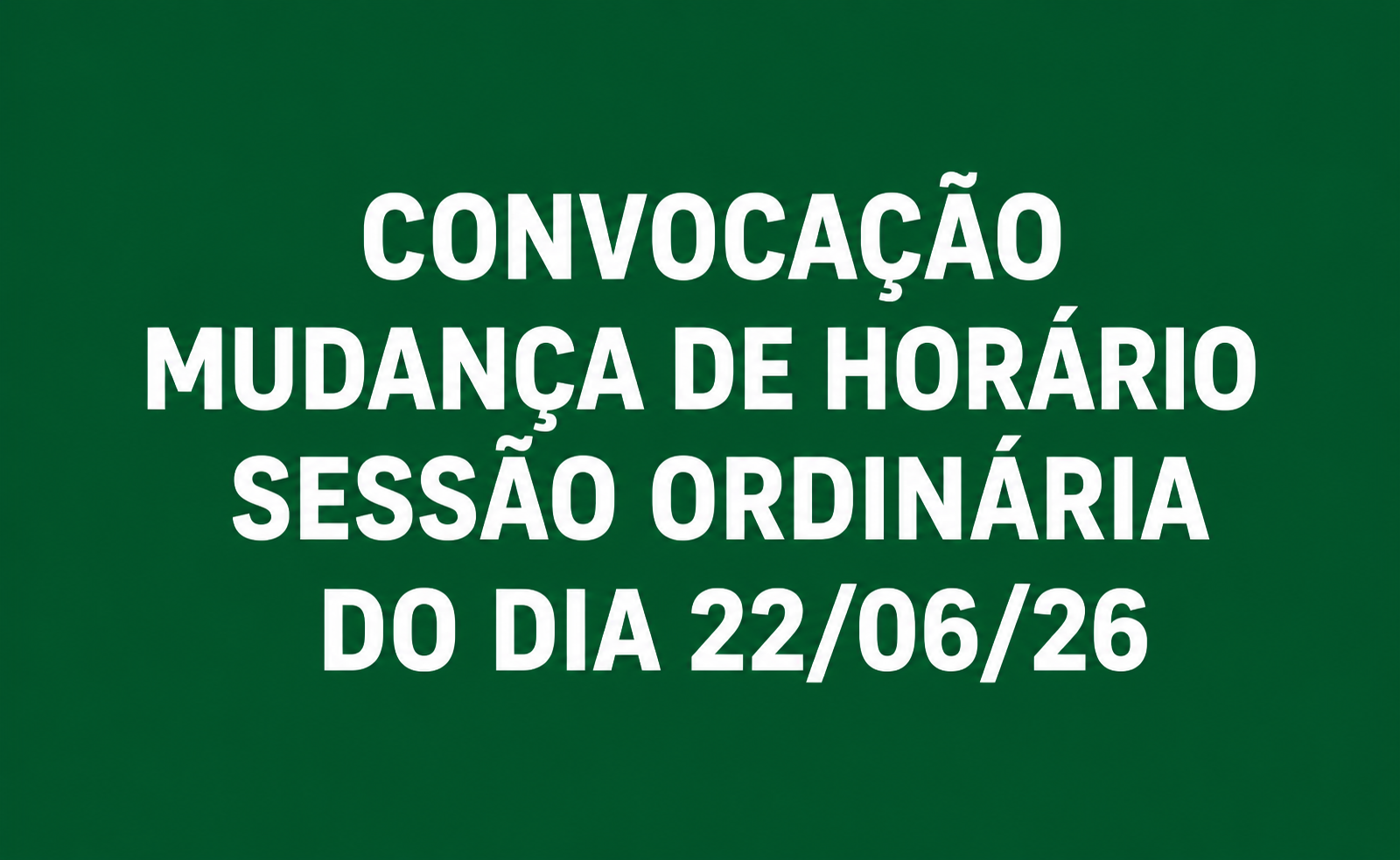 NOTÍCIA: COMUNICADO