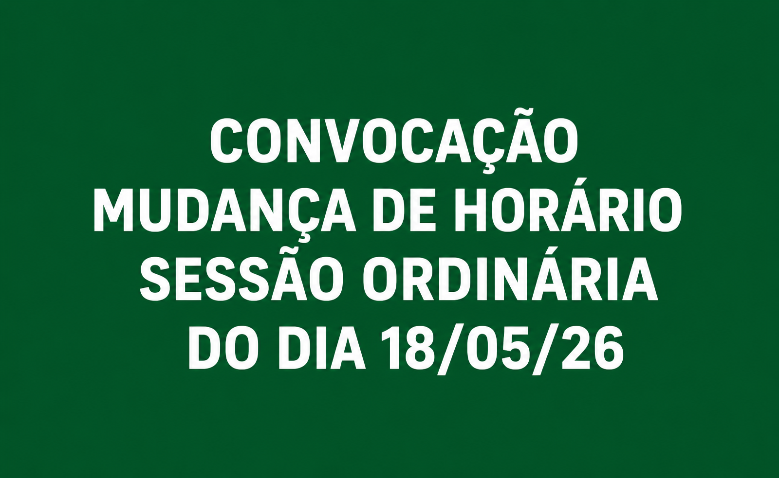 NOTÍCIA: COMUNICADO