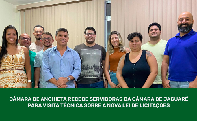 Câmara de Anchieta recebe servidoras da Câmara de Jaguaré para visita técnica sobre a Nova Lei de Licitações